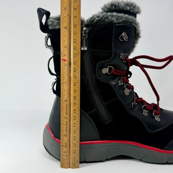 Aquatherm By Santana Canada Faux Fur Lined Waterproof Black Boot 10M - Picture 13 of 14